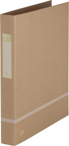 OXFORD Ringbuch "Touareg", aus recyclefähigem TCF-Papier, mit 2 Ringen (Durchmesser 25 mm) und geklebtem Rückenschild, Rückenbreite 35 mm, beige