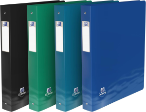 Oxford Oceanis Ringbuch A4XL, 40mm Rückenbreite, 4 Ringe, recyceltes PP, sortierte Farben