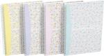 Oxford GO Floral Spiralbuch B5, liniert 7 mm, Softcover...