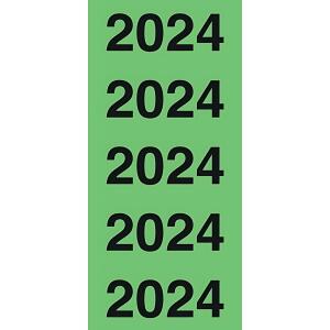 Inhaltsschild 2024, selbstklebend, Ordnerrücken, grün 120 Schildern