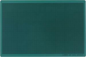 LINEX Schneidematte A3 grün, 300 x 450 x 3 mm, selbstheilende Schnittfläche, 3-Schichten-Bauweise für beidseitige Anwendung, 1 Seite mit mm-Raster