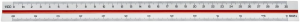 LINEX 312, Dreikantmaßstab mit farbiger Hohlkehle 30 cm, Teilung 1:100:200:250:300:400:500