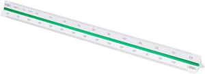 LINEX 314 Dreikantmaßstab mit farbiger Hohlkehle 30 cm,
