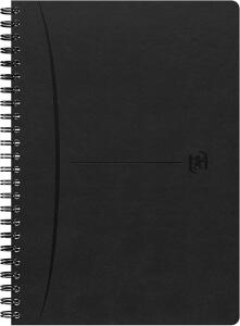 Oxford Signature Spiralbuch A5, liniert, mit flexiblem Cover, 80 Blatt, Optik Paper®, SCRIBZEE® kompatibel, schwarz