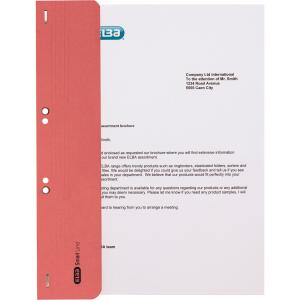 ELBA Ösenschmalhefter "Smart Line", aus 250 g/m² Manilakarton (RC), geöst, Deckleiste aus Metall, 6 und 8 cm Lochung, 8 cm Lochung geöst, für DIN A4 und Folio, rot