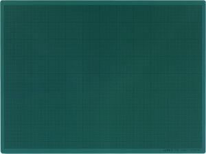 LINEX Schneidematte A2 grün, 450 x 600 x 3mm, selbstheilende Schnittfläche, 3-Schichten-Bauweise für beidseitige Anwendung, 1 Seite mit mm-Raster