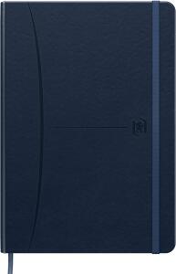 Oxford Signature Notizbuch A5, 80 Blatt, Optik Paper, liniert, SCRIBZEE-kompatibel, Gummizugverschluss, Lesezeichenband, Dokumententasche, einzeln eingeschweißt,  farbrein blau