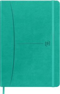 Oxford Signature Notizbuch A5, 104 Blatt, Optik Paper, punktkariert, SCRIBZEE-kompatibel, Gummizugverschluss, Lesezeichenband, Dokumententasche, einzeln eingeschweißt, farbrein türkis