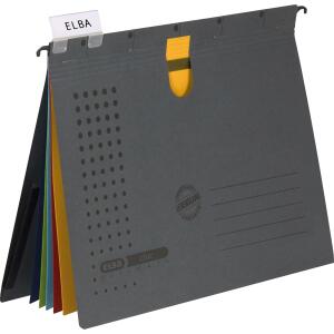 ELBA chic ULTIMATE Organisationshefter, 3er-Pack, anthrazit mit farbigen Trennblättern