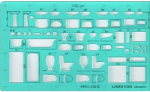 LINEX 1135S Sanitärschablone, Maßstab 1:50,...