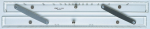 LINEX A1618M Parallellineal 450 mm, Winkelmesser,...