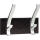 Unilux Wandgarderobe CYPRES schwarz-alugrau, 2 dreifach Kleiderhaken, Befestigungsmaterial inklusive, H 15 x L 20 x B 9 cm