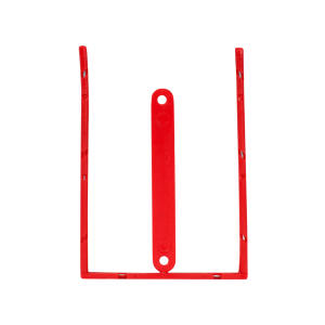 ELBA Bündelungsbügel "tric system", aus Draht, PE ummantelt, bündelt bis max. 80 mm Schriftgut, mit Deckschiene, rot