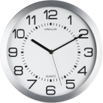 Unilux MOON Wanduhr metallgrau, Durchmesser: 30,5 cm,...