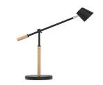 Unilux VICKY LED-Schreibtischleuchte schwarz-buche, dimmbar, USB Ladefunktion