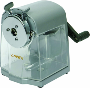 LINEX DS3000 Anspitzmaschine silber-grau, Retro Design, 7,8-11,5mm Öffnung