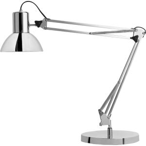 UNILUX Success 80 Schreibtischleuchte chrome Lieferung mit Fuß und Klemme, Doppelgelenkarm, inkl. LED- Leuchtmittel