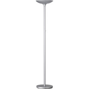 Unilux VARIALUX LED-Deckenfluter metallgrau, dimmbar, Drehschalter am Mast, warmweißes Licht, 180 cm hoch