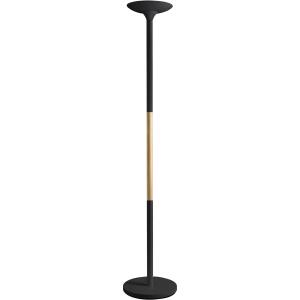 Unilux PRYSKA LED-Deckenfluter schwarz-buche, dimmbar