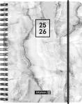 2025/2026 Brunnen Schülerkalender „Grey Marble“ A6