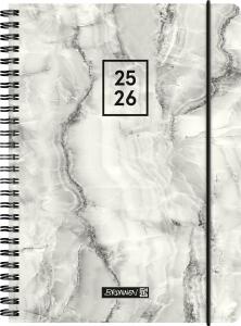 2025/2026 Brunnen Schülerkalender „Grey Marble“ A5