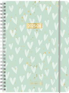 2025/2026 Brunnen Schülerkalender „Hearts“ A5