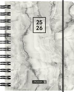2025/2026 Brunnen Schülerkalender „Grey Marble“ A6