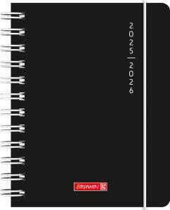 2025/2026 Brunnen Schülerkalender „Plain Black“ A6