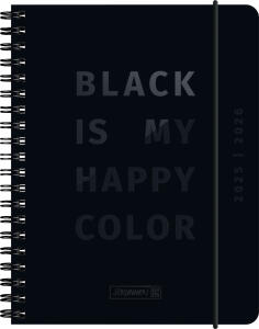 2025/2026 Brunnen Schülerkalender „Black“ A6 Papier