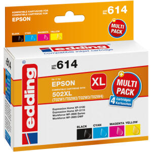 Tintenpatrone EDD-614 ersetzt Epson 502XL Multipack 4