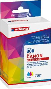 Tintenpatrone EDD-300 ersetzt Canon CLI-521CMY
