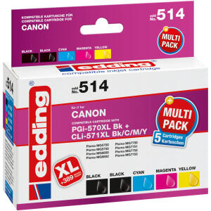 Tintenpatrone EDD-514 ersetzt Canon PGI-570XL+CLI-571XL