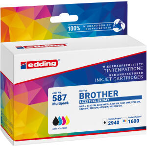 Tintenpatrone EDD-587 ersetzt Brother LC3219XL BKCMY
