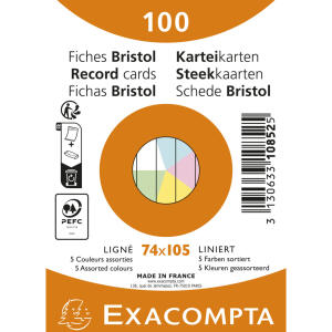 Karteikarten A7 Lini ert 100St/Pkg st