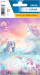 Herma Schuletiketten 76 x 35 mm Happy Unicorns 3 Bl 9 Etik.