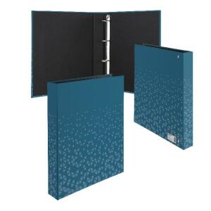 Herma Fotobook A4, 46 mm Rückenbreite 4D-Ring Karton blau veredelt