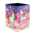 Herma Papierkorb aus stabilem Karton 15 Liter B/T/H 22 x 22 x 31,5 cm Einhorn