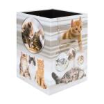 Herma Papierkorb aus stabilem Karton 15 Liter B/T/H 22 x 22 x 31,5 cm Katzen