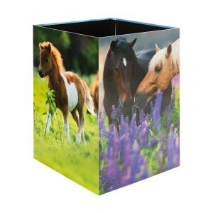 Herma Papierkorb aus stabilem Karton 15 Liter B/T/H 22 x 22 x 31,5 cm Pferdewiese