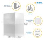 Herma Papierkorb aus stabilem Karton 15 Liter B/T/H 22 x 22 x 31,5 cm Pferdewiese