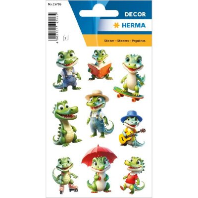Herma Sticker DECOR Tiere Lustige Krokodile 3 Bl