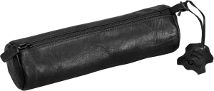 Lederschlamper schwarz 20,5x6 cm