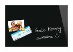 SIGEL B1201 Glas-Magnettafel Be!Board - 60 x 40 x 0,90 cm - schwarz
