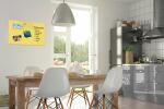 SIGEL B1208 Glas-Magnettafel Be!Board - 60 x 40 x 0,90 cm - sonnengelb