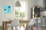 SIGEL B1103 Glas-Magnettafel Be!Board - 45 x 45 x 0,90 cm - blau