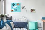SIGEL B1103 Glas-Magnettafel Be!Board - 45 x 45 x 0,90 cm - blau