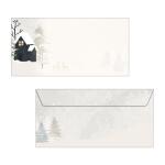 Sigel Weihnachtsumschlag DIN lang 90g 25St Cozy Christmas Watercolor
