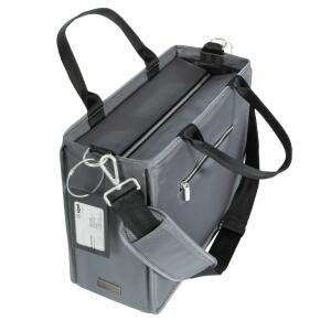 SIGEL BA412 Desk Sharing Bag M - Polyethylen (RPET) recycelt - dunkelgrau - 36 x 28 x 15 cm