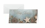 SIGEL DS099 Weihnachts-Karten - Weihnachtssterne - blau/kupfer - DIN lang - 10 Karten + Umschläge - inkl. Umschläge