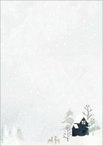 SIGEL DP601 Weihnachts-Motiv-Papier - Winterlandschaft - grau - 90 g/m² - A4 - 25 Blatt